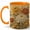 Orange, variant on Vintage Chrysanthemum Flower Coffee Mug, Autumn Botanical Floral Illustration Design, 11 oz Ceramic Cup