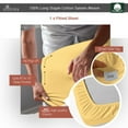 thumbnail image 3 of Cotton King Fitted Sheet Golden Yellow, 400 Thread Count 100% Long Staple Cotton Luxuirious Sateen Fitted Bed Shett Hotel Quality Soft Fully Elasticzed Deep Pocket Sheet Fits Upto 15 Inch By Pizuna, 3 of 3