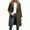 Army green, variant on Womens Fall WinterNotched Lapel Collar Double Breasted Pea Coat Wool Blend Over Coats Long Jackets