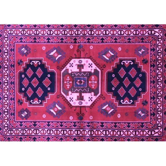 Ahgly Company Indoor Rectangle Persian Purple Traditional Area Rugs, 3' x 5'