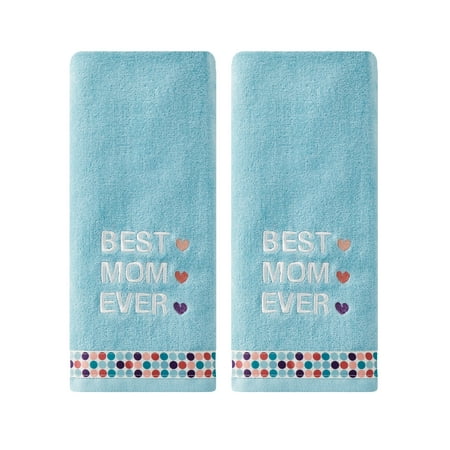 SKL Home Best Mom Ever 2 Pc Hand Towel Set
