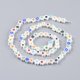 thumbnail image 3 of Handmade Millefiori Glass Bead Strands Flower White 4~7.2x2.6mm Hole: 1mm about 60~69pcs/Strand 16 inch(40cm), 3 of 3