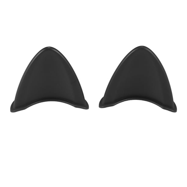 2 Piezas Motocicleta Gato Orejas Estilo Casco Decoración Accesorios Negro