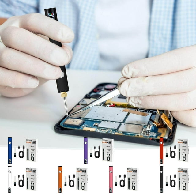Dianli Stylo à Souder USB Portable avec Affichage LED, Tension Réglable en 3 Étapes, Câble USB-C, Connecteur 510, Outil de Soudage Compact