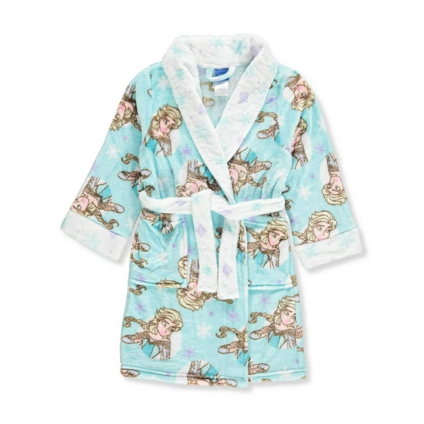Disney Disney Frozen Girls' Plush Robe Featuring Elsa teal/multi, 6