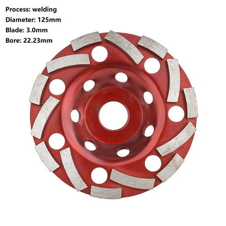 

RANMEI Diamond Cup Wheel 125mm x 22.2 mm Diamond Cup Grinding Disc for Concrete Tile