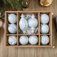 thumbnail image 5 of Light Green Embossed Vintage Christmas Ball Ornament Set Shatterproof Hanging Baubles for Xmas Tree Decor, 5 of 9