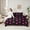 Pink Black, variant on Manfei Romantic French Dots 7-Piece Bedding Comforter Set,Geometric Circles King Bedding Sets,Pink Black Bed Sheets,Microfiber Bedroom Decor Reversible