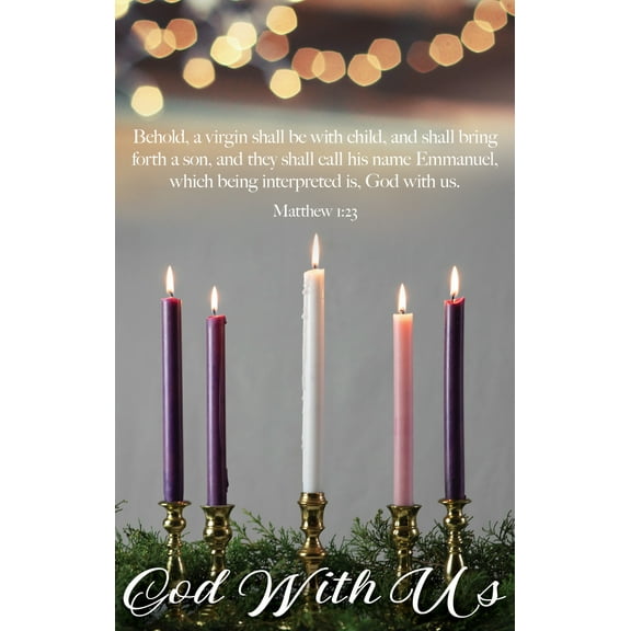 Advent Bulletin: God With Us (Package of 100) : Matthew 1:23 (KJV) (Other)
