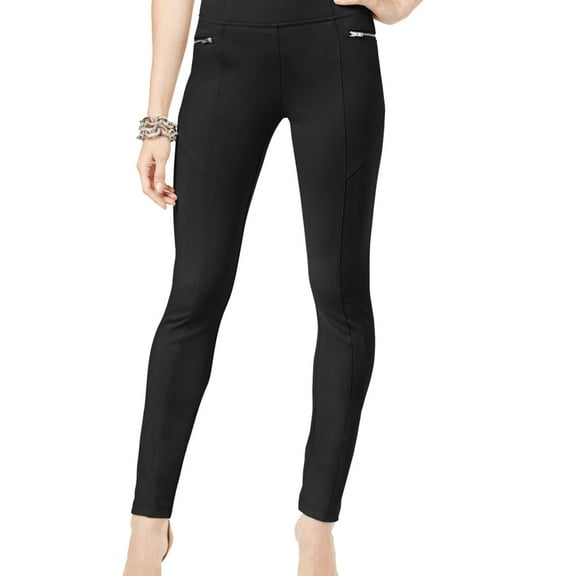 I.N.C Womens Curvy-Fit Casual Leggings, Black, 16