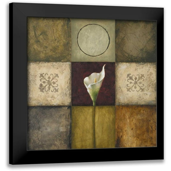 Marcon, Michael 12x12 Black Modern Framed Museum Art Print Titled - Flourish I
