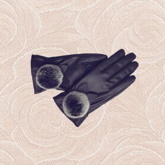 ELAYARD Black Winter Gloves for Men and Women, 1 Pair, Breathable, Warm, with Separate Finger Design