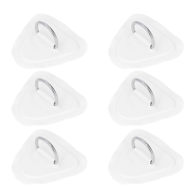 6Pcs D Ring Pad Elastic Rope Set,Durable Stainless Steel PVC D Ring Patch with Bungee Cord for Boats Canoes Kayaks Surfboards