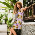 thumbnail image 2 of Balery Cartoon Avocados Vestidos de verano para mujer con estampado: vestido holgado sin mangas, vestido playero informal y cómodo para días calurosos., 2 of 7