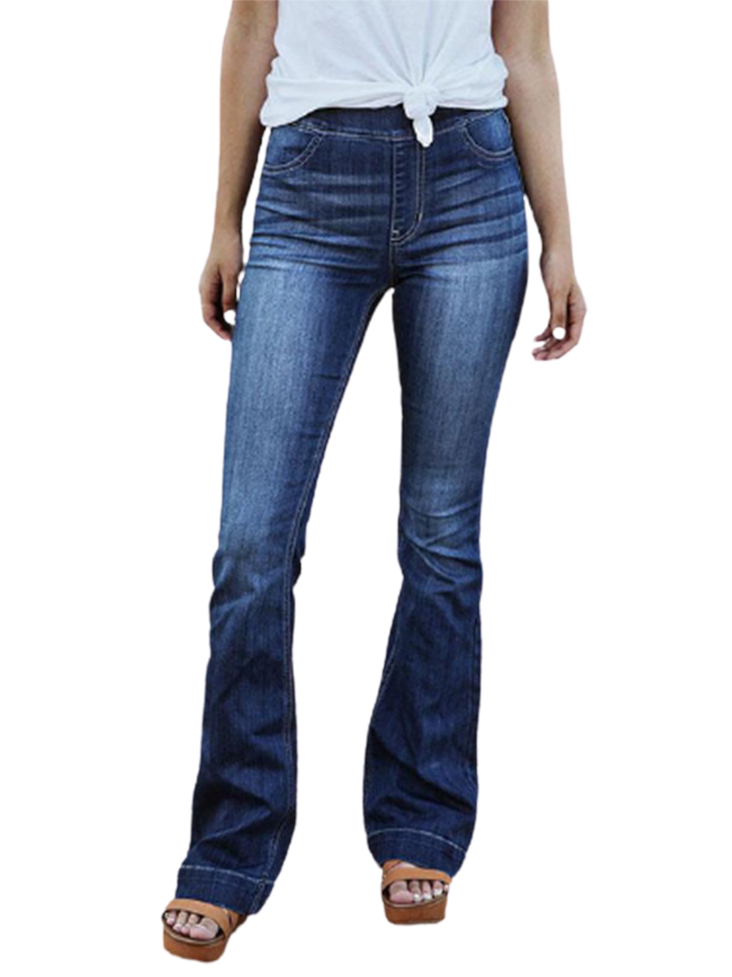 High waisted slim fit jeans