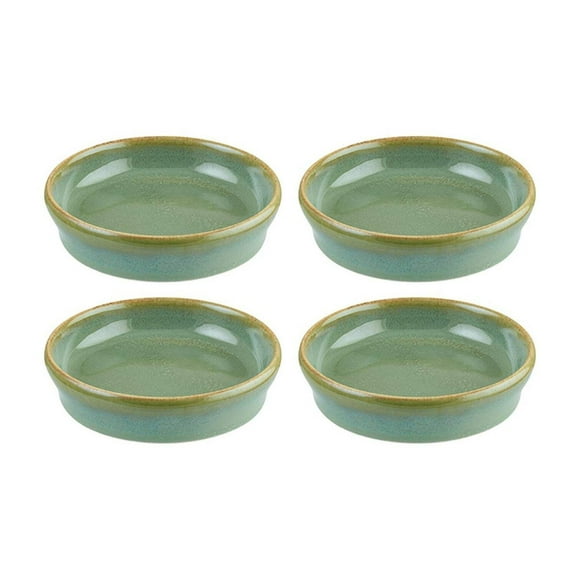 Sage dia.4" h:1" 1 oz. Round Green Vitrified Bowl (Set of 4)