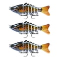 thumbnail image 1 of Lot de 3 Leurres de Pêche Réutilisables avec Perles Attraction Extérieure Swimbaits Artificiels Crankbait 10cm Type 5, 1 of 8
