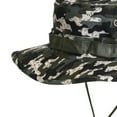 thumbnail image 3 of Shenmeida Outdoor Summer Unisex Wide Brim Fasten String Boonie Hat Sun Cap Jungle Headwear for Men Women, 3 of 4