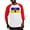 Red/White, variant on CafePress - Ukrainian Flag With Fist Baseball Jersey - Cotton Baseball Jersey, 3/4 Raglan Sleeve Shirt