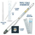 Fermentaholics Hydrometer Kit with Hydrometer, Plastic Test Jar Monitor ABV