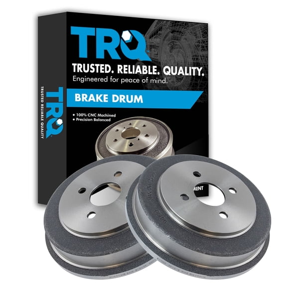 TRQ Brake Drum Rear Driver & Passenger Side LH RH Pair for Chevy Cobalt G5 Ion BRA75121