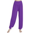 thumbnail image 2 of felwors Harem Pants Women High Waist Yoga Pants Elastic Soft Modal Yoga Sports Pants 2026 Summer Loose Comfy Joggers Trousers (Purple, XXXL), 2 of 8
