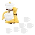 thumbnail image 2 of Tetera de vidrio semiautomática para casa de té, regalo de cumpleaños para papá amarillo, 2 of 9