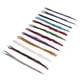 thumbnail image 1 of 12pcs Hair Tinsel Strands Kit Glitter Colorful Silk Hair Extension Set with Crochet Hook, 1 of 4