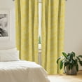 thumbnail image 2 of Ambesonne Leafy Curtains, Botany Abstract Leaves, Pair of 28"x95", Earth Yellow Ceil Blue, 2 of 5