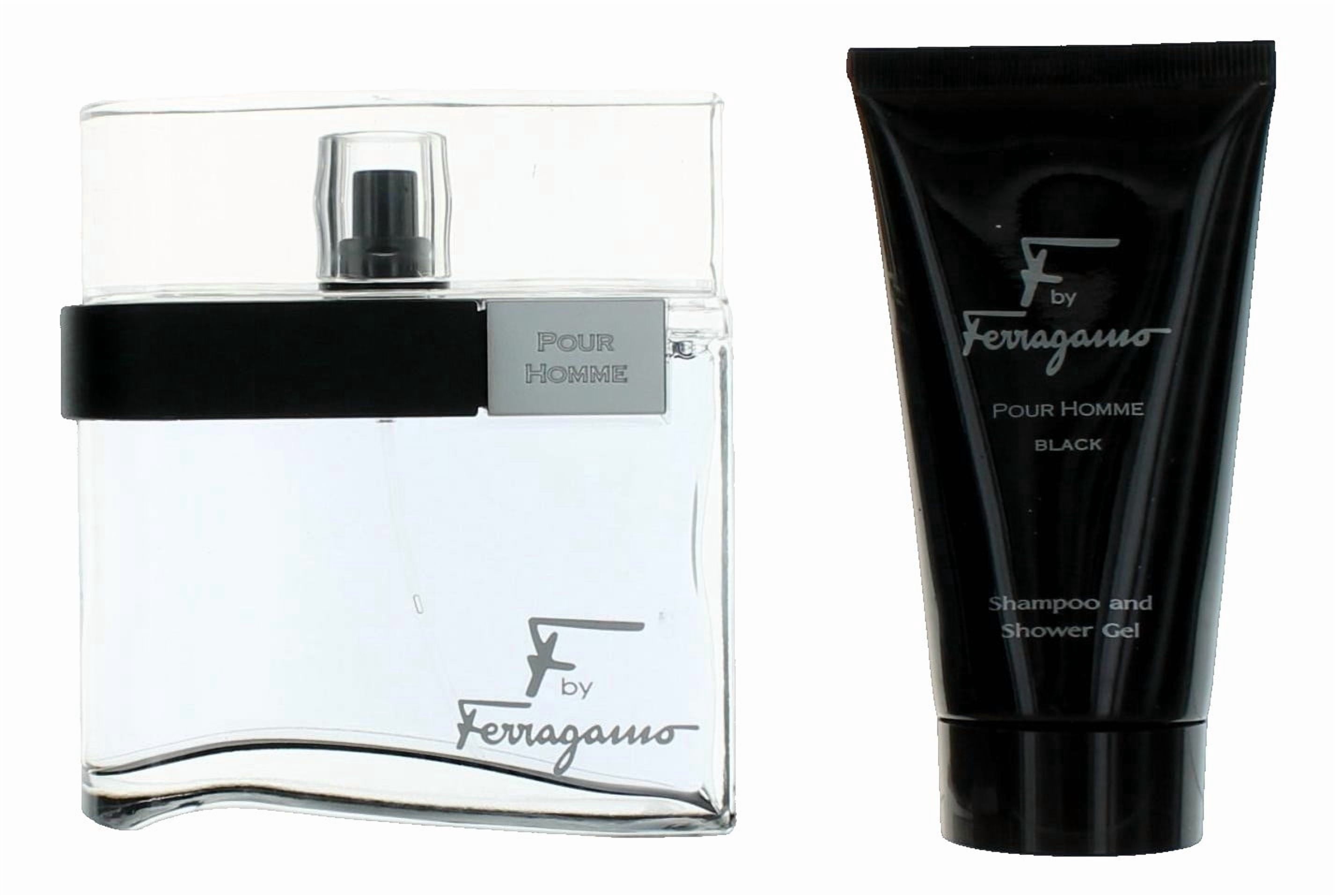 F Black by Salvatore Ferragamo 3pcs Gift Set EDT 3.4 oz + 