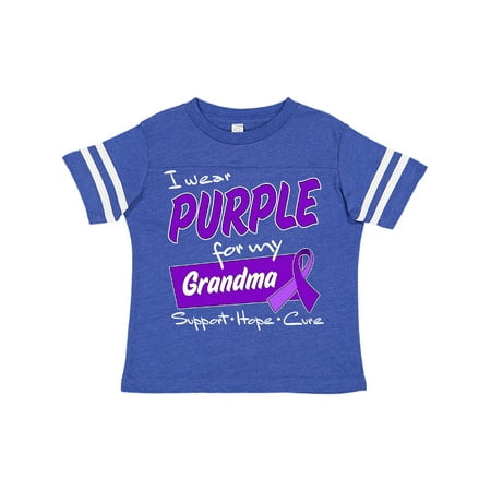 

Inktastic I Wear Purple for my Grandma-Support Hope Cure Gift Toddler Boy or Toddler Girl T-Shirt