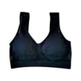 thumbnail image 3 of Loopsun Plus Size Bras for Women, Women Seamless Sports Bra Wirefree Yoga Bra with Removable Pads Black L, 3 of 3