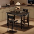thumbnail image 4 of QinaQin Juego de comedor alto para 2 personas con 2 bancos tapizados y respaldo suave, set de 3 piezas para cocina o comedor pequeño, 4 of 9