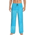 thumbnail image 2 of Picia Sky Blue Glitter Mens Soft Woven Cotton Elastic Waistband Sleep Pajama Pant Lounge Sleep Pant With Pockets And Drawstring-XX-Large, 2 of 9