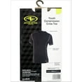 thumbnail image 3 of Athletic Works Youth Unisex Compression Crewneck Tee, Small, Black, 3 of 6
