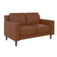 thumbnail image 3 of DHP Bryanna 3 Seater Sofa , Camel Faux Leather, 3 of 8