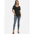 thumbnail image 6 of Women's V-Neck T-Shirt - Casual Short Sleeve Loose Fit Tee - Soft Comfortable Basic Top, 6 of 6