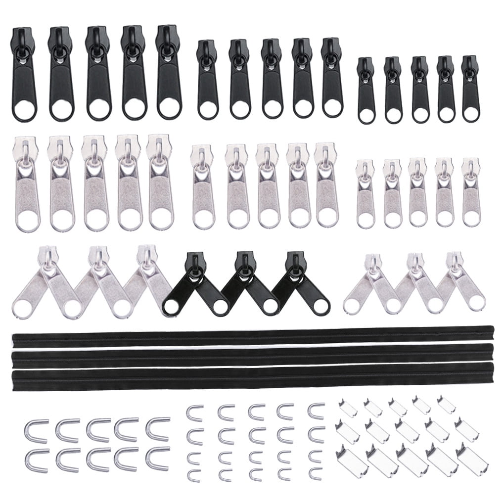 Raindrops 87Pcs Zipper Repair Tool Kit with Durable Metal Sliders for Bags