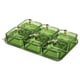 thumbnail image 1 of Plato de frutos secos con tapas, recipientes para condimentos para fiestas de hotel. 6 cuadrícula verde, 1 of 9