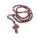 thumbnail image 5 of Collar con cruz de , cuentas de madera, cadena resistente para regalos navideños, joyería religiosa elegante, portátil para aniversarios,, 5 of 8