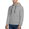 thumbnail image 3 of Sikiie Gray Plaid Men's Hoodie, Essentials Hoodie, Sweatshirt, Pullover Hooded Sweatshirt for Men-X-Large, 3 of 7