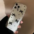 thumbnail image 3 of Funda de silicona suave con lazo de cinta negra Bling Korea para iPhone 15, 14, 13, 12 Pro Max, carcasa negra brillante a prueba de golpes, 3 of 4