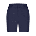 thumbnail image 2 of Womens Bermuda Short Fashion Solid Stretch Twill Shorts Shorts Summer Casual Thin Waist Pull On Regular Hiking Shorts with Pocket Half Pants, 2 of 6