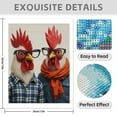 thumbnail image 3 of Diamond Art Kit for Adults, Chickens In Glasses Fashionable Style Diamond Painting for Adults Beginners, 5D DIY Diamond Art Painting Kits, Colorful Diamond Painting Craft for Home Decor 12x16, 3 of 7