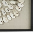 thumbnail image 4 of DecMode Cream Shell Handmade Abstract Circular Shell Wall Decor with Beige Linen Backing and Black Frame, 4 of 10