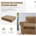 thumbnail image 4 of Couch Cover Velvet Plush Sofa Slipcover (XL Sofa, Camel), 4 of 7
