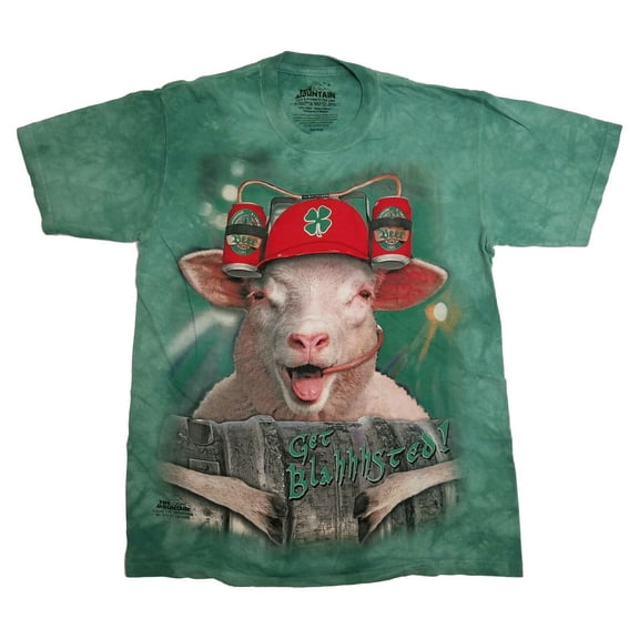 The Mountain Goat Get Blahhhsted Steve Lauder T-Shirt, S, Mint Green