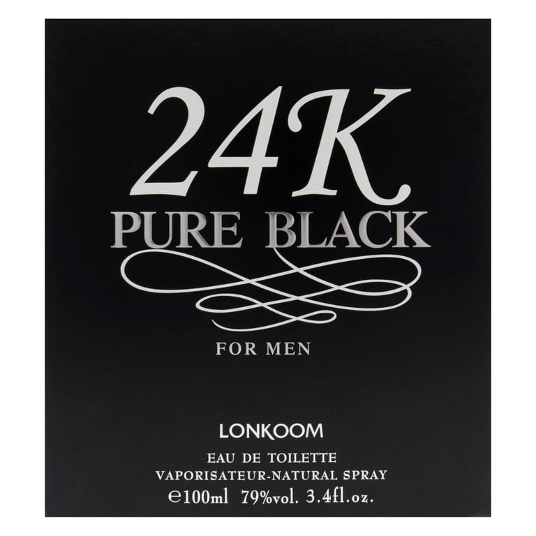 Lonkoom 24K Pure Black oz EDT Spray