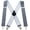 Smoke Gray, variant on Men Utility Suspenders Adjustable Elastic - Heavy Duty 2 Inch Wide X Shape Strong Clip Suspender