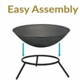 thumbnail image 3 of 22 in Raised Cast Iron Fire Pit Bowl with Stand, Weather-Resistant, 3 of 10